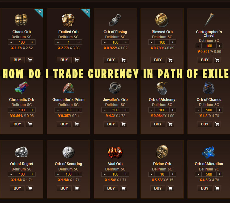 Trade Currency in Path of Exile